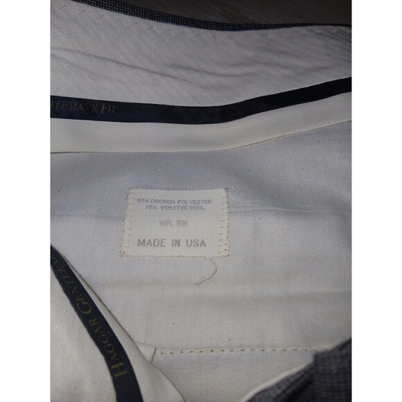 Haggar Imperial 2 Piece Suit Mens 42L 34X34 Two Button Gray USA Made Wool Blend - Picture 7 of 16